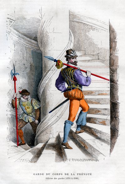 Oficial dos guardas, guarda-costas do reitor 1574-1589 1882-1884 de Felix Henri Emmanuel Philippoteaux