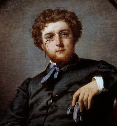Retrato de George Bizet (1838-1875), compositor francês. Detalhe da Pintura de Felix Henri Giacomotti (1828-1909). Paris, Musee Carnavalet. de Felix Henri Giacomotti