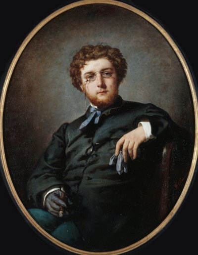 Retrato do compositor Georges Bizet 1838-1875, ca 1865. de Felix Henri Giacomotti