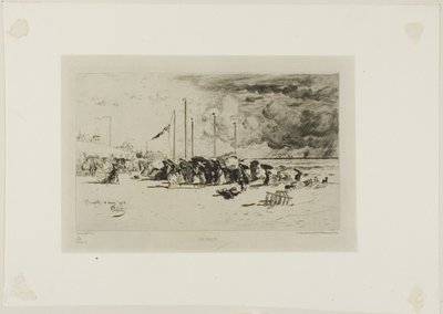 Uma tempestade em Trouville de Felix Hilaire Buhot