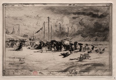 Um Squall em Trouville, 1874. de Felix Hilaire Buhot