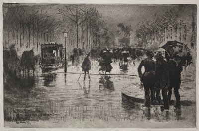 Artistas que retornam do salão de beleza, 1877. de Felix Hilaire Buhot