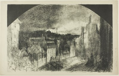 Dia da Bastilha em Montmartre de Felix Hilaire Buhot