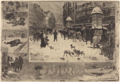 Inverno em Paris Inverno em Paris, 1879. de Felix Hilaire Buhot