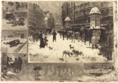 Inverno em Paris Inverno em Paris, 1879. de Felix Hilaire Buhot