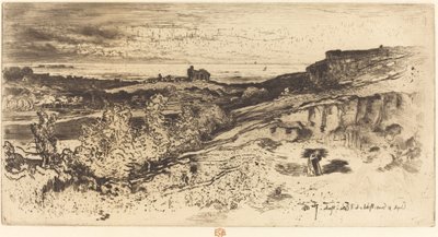 A Capela Saint-Michel em Estre. de Felix Hilaire Buhot