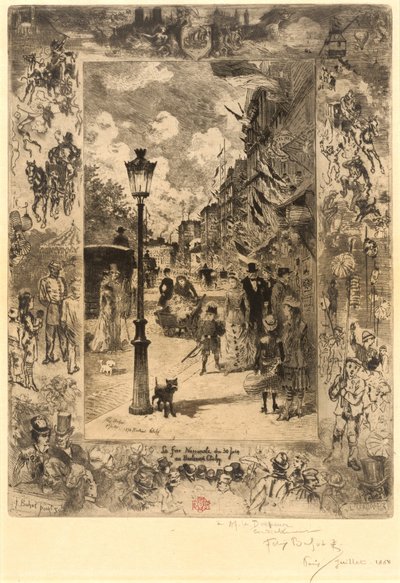 Feriado Nacional no Boulevard Clichy Feriado Nacional no Boulevard de Clichy, 1878. de Felix Hilaire Buhot