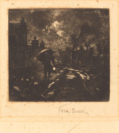 A Patrulha Noturna de Felix Hilaire Buhot