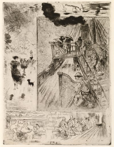 La Traversee A Passagem, 1879-1885. de Felix Hilaire Buhot