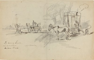 As corridas de Deauville, 1874. de Felix Hilaire Buhot