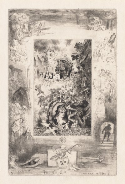 Cartas do meu moinho de vento: A diligência de Beaucaire, 1880. de Felix Hilaire Buhot