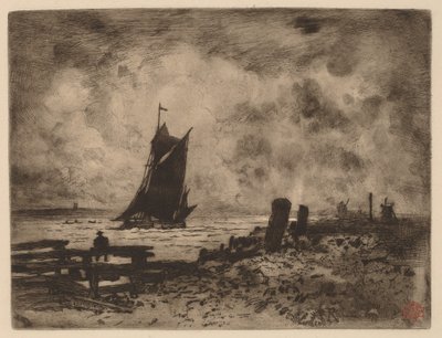 Marinho: Lembrança de Medway de Felix Hilaire Buhot
