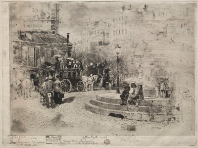Coloque Pigalle em 1878, 1878. de Felix Hilaire Buhot