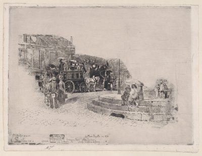 Coloque Pigalle em 1878, 1878-98. de Felix Hilaire Buhot