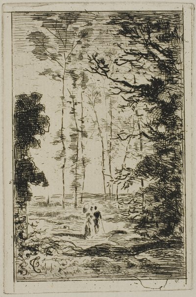 Paisagem vertical pequena de Felix Hilaire Buhot