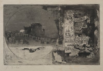 O Castelo das Corujas, 1887. de Felix Hilaire Buhot