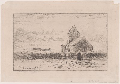 A Igreja de Jobourg, 1887. de Felix Hilaire Buhot