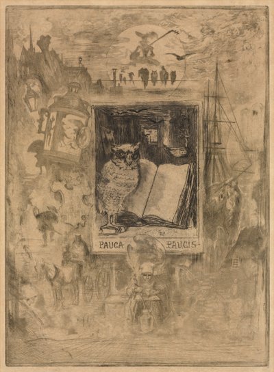 A coruja, 1883. de Felix Hilaire Buhot