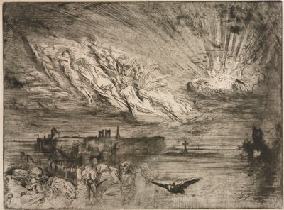 Os Espíritos das Cidades dos Mortos, 1885. de Felix Hilaire Buhot