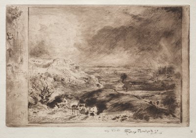 A Tempestade, depois de Constable de Felix Hilaire Buhot