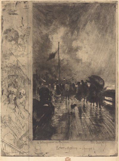 Um Desembarque na Inglaterra Desembarque na Inglaterra, 1879. de Felix Hilaire Buhot