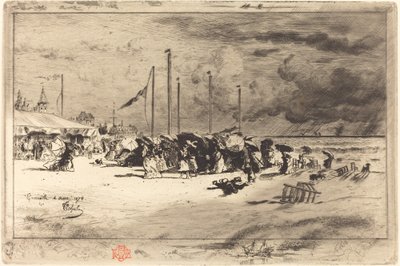 Tempestade em Trouville de Felix Hilaire Buhot