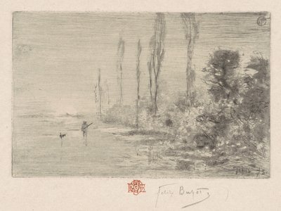 Uma Manhã de Outono Tarde de Outono, 1875. de Felix Hilaire Buhot