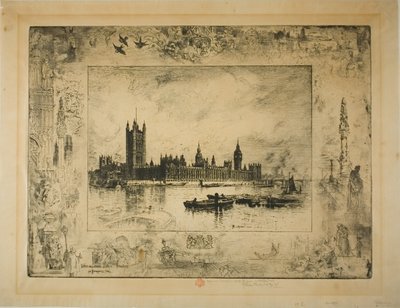 Palácio de Westminster, Londres de Felix Hilaire Buhot