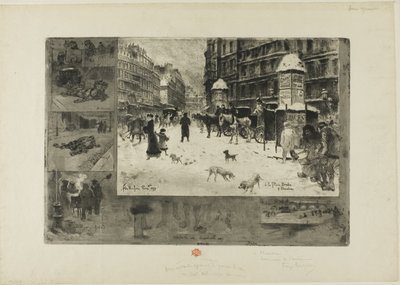 Inverno em Paris de Felix Hilaire Buhot