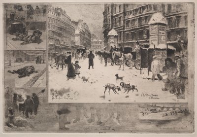 Inverno em Paris de Felix Hilaire Buhot