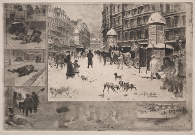 Inverno em Paris, 1879. de Felix Hilaire Buhot