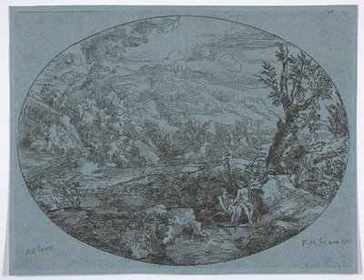 Paisagem com três figuras, 1677. de Felix Meyer