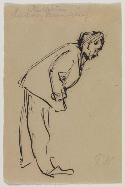 Retrato de Ludvig Brandstrup, inclinado para a frente de Felix Nylund