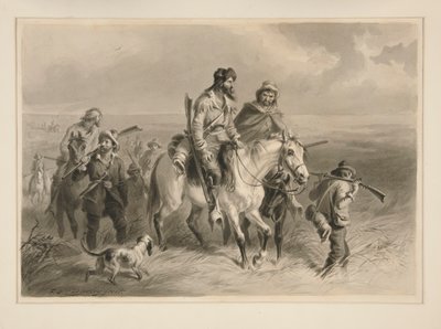 Bandidos da fronteira invadindo o Kansas de Felix O. C. Darley