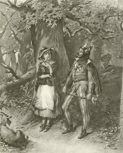 Como você gosta. Ato III, Cena III (gravura) de Felix Octavius Carr Darley