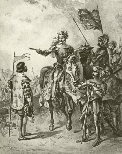 Rei Henrique Quinto V. Ato IV, Cena VII (gravura) de Felix Octavius Carr Darley
