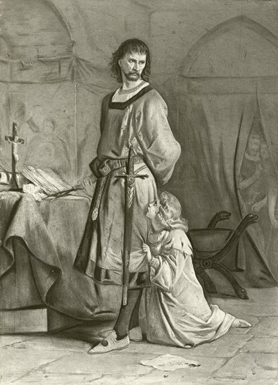 Rei João Ato IV, Cena I (gravura) de Felix Octavius Carr Darley