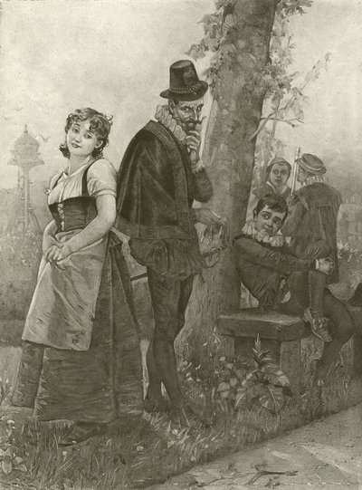 O trabalho do amor é perdido. Ato I, Cena II (gravura) de Felix Octavius Carr Darley