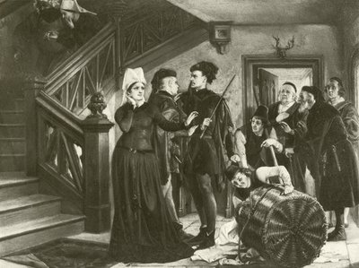 Esposas alegres de Windsor. Ato IV - Cena II (gravura) de Felix Octavius Carr Darley