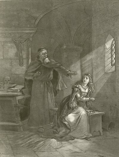 Romeu e Julieta. Ato V, Cena III (gravura) de Felix Octavius Carr Darley
