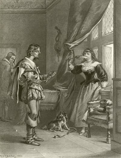 As esposas alegres de Windsor. Ato III, Cena IV (gravura) de Felix Octavius Carr Darley