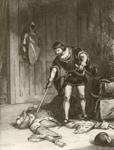 Terceira parte de Henry VI. Ato V-Cena VI (gravura) de Felix Octavius Carr Darley