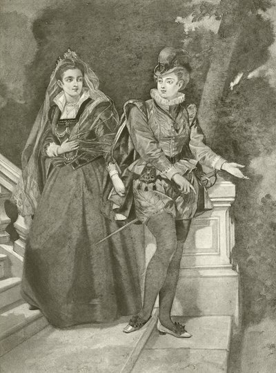 Décima Segunda Noite. Ato III, Cena IV (gravura) de Felix Octavius Carr Darley