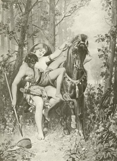 Vênus e Adonis. Poemas (gravura) de Felix Octavius Carr Darley