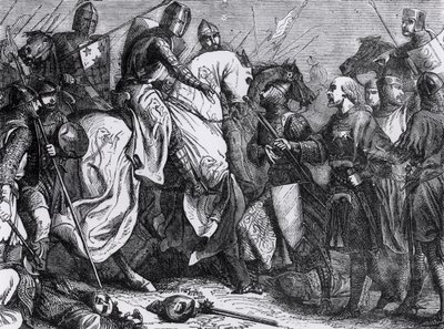 Henrique III (1207-72) na Batalha de Lewes, 14 de maio de 1264 de Felix Philippoteaux