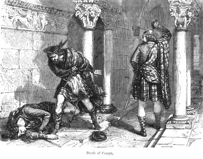 A morte de John Comyn, o mais novo (d.1306) de Felix Philippoteaux