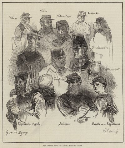O Cerco Francês de Paris, Tipos Militares de Felix Regamey