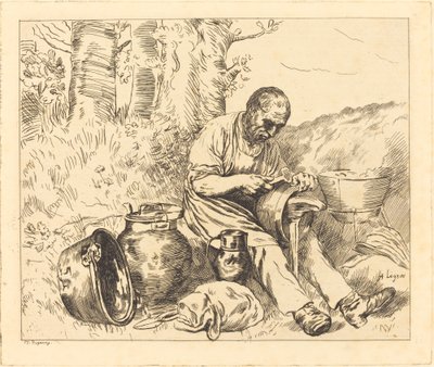 O Tinker (Le retameur) de Felix Régamey after Alphonse Legros
