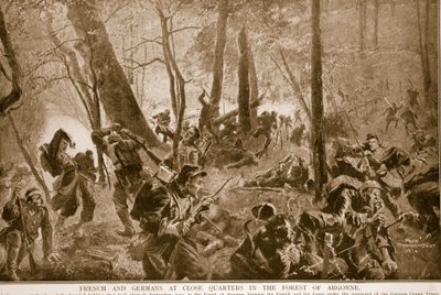 Franceses e alemães de perto na floresta de Argonne, 1914-19 de Felix Schwormstadt