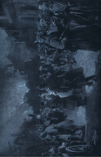 Da Frente Ocidental. Após a batalha, ilustração de Hindenburg publicada pela Daterlandischer Derlag C U Weller Berlin de Felix Schwormstadt